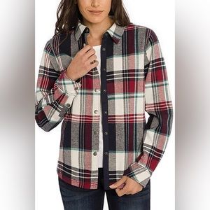 ORVIS women’s fleeced lined flannel pinnacle shirt jacket